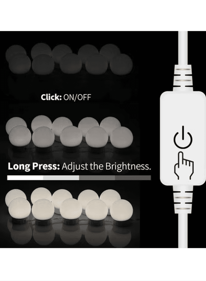 LED Vanity Mirror Lights Kit White 26.00 x 7.00 x 17.00cm