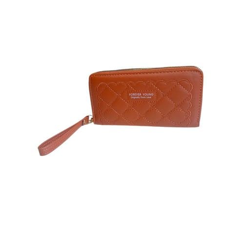 Very Elegant And Chic Womens Leather Wallet With 2 Zippers