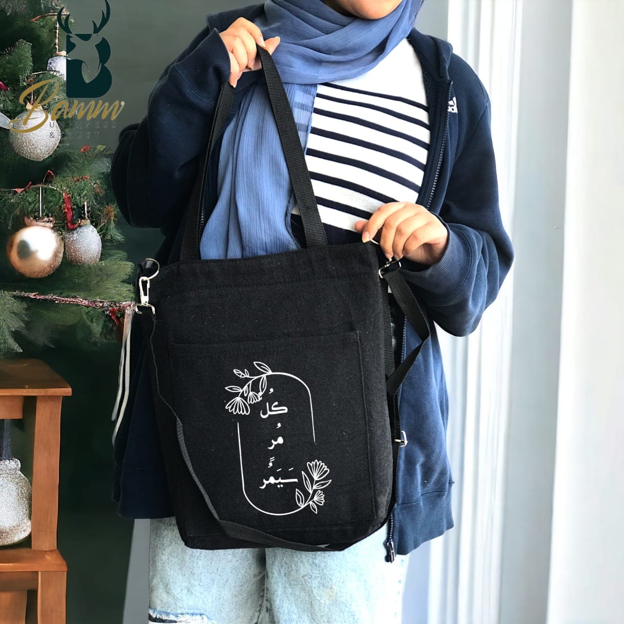 BAMM Tote Bag With Two Adjustable Shoulder Straps