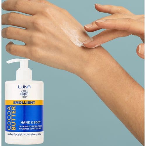 Luna Emollient Hand And Body Cream With Cocoa Butter - 300 Ml