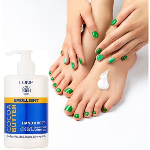 Luna Emollient Hand And Body Cream With Cocoa Butter - 300 Ml