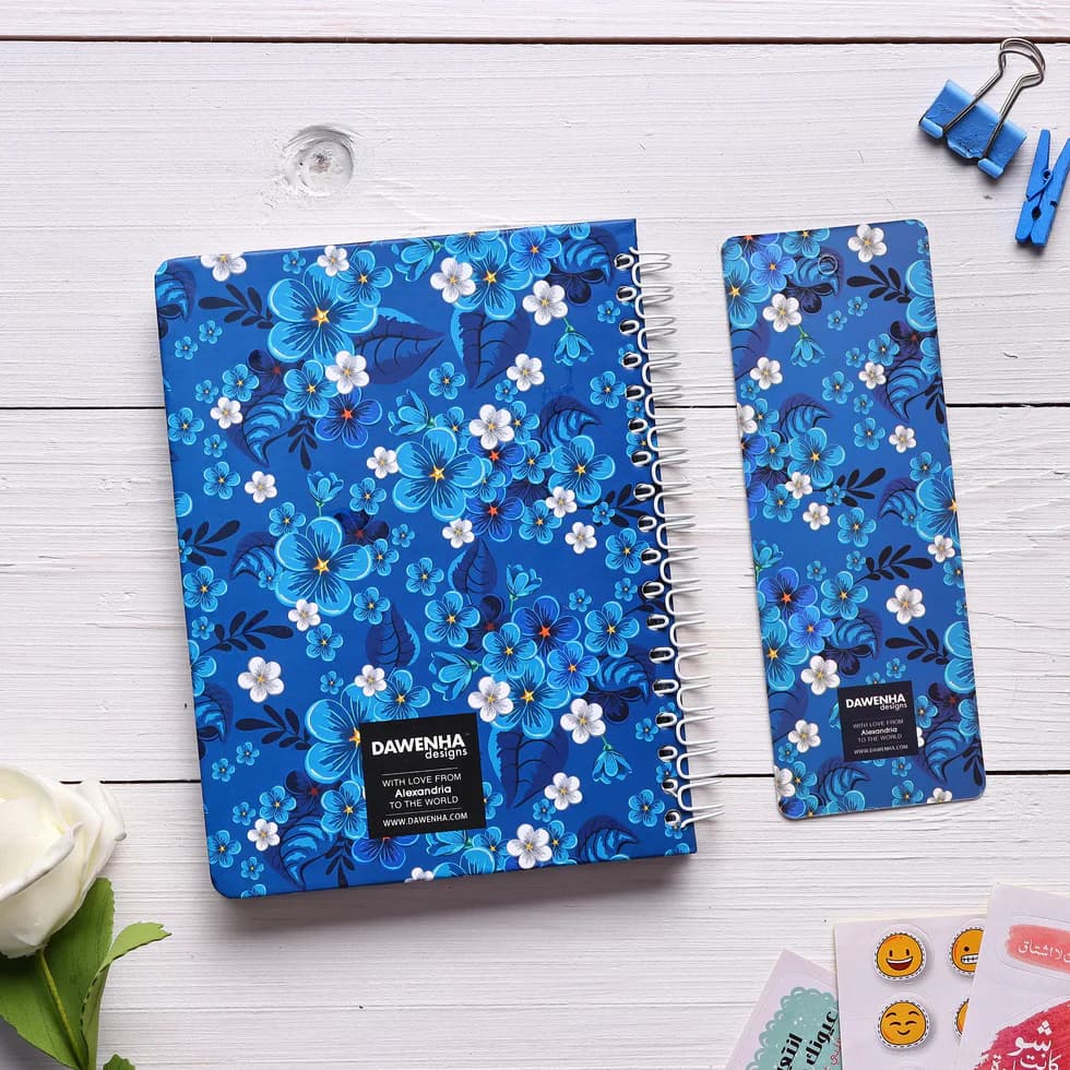 Blue Flowers Pocket Notebook