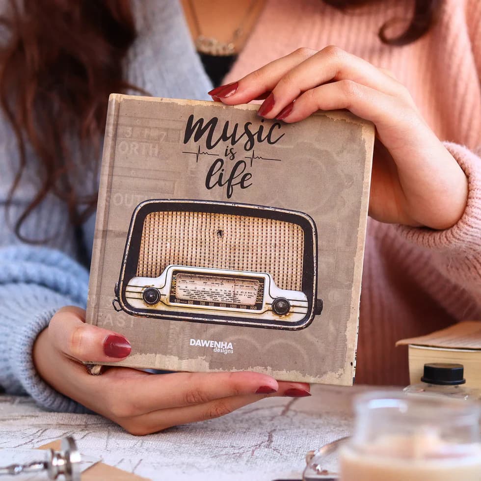 Music is Life vintage Notebook