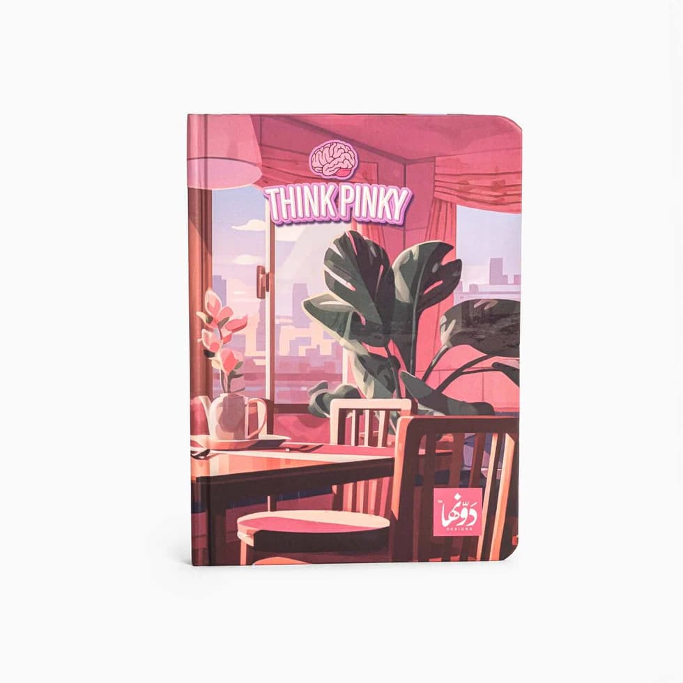 Pinky Cafe Vibes Safezone Notebook Wired/Hardvover