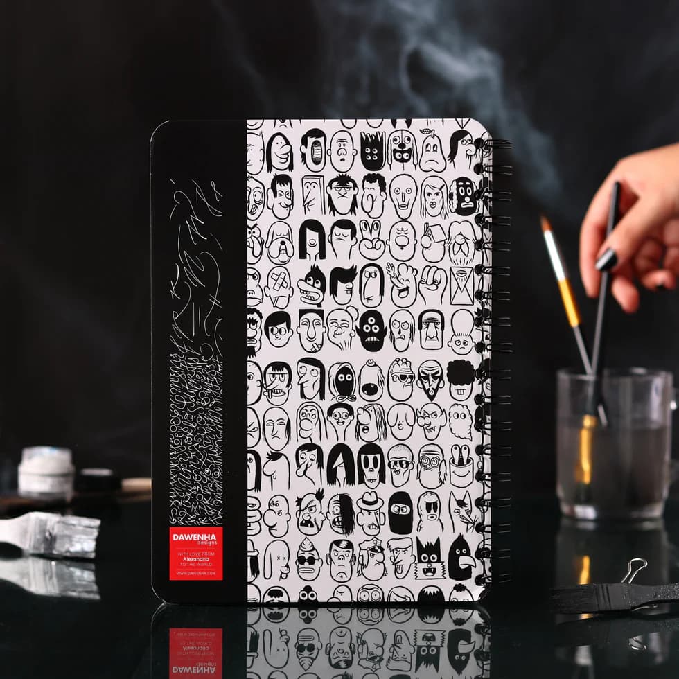 Freaky Faces B&W Sketchbook
