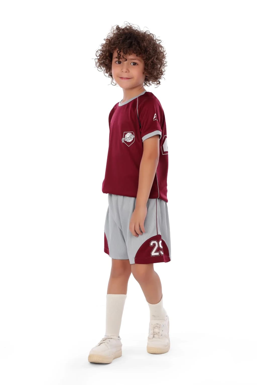 Boys Burgundy Handball Kit Durable, Easy-Care Design