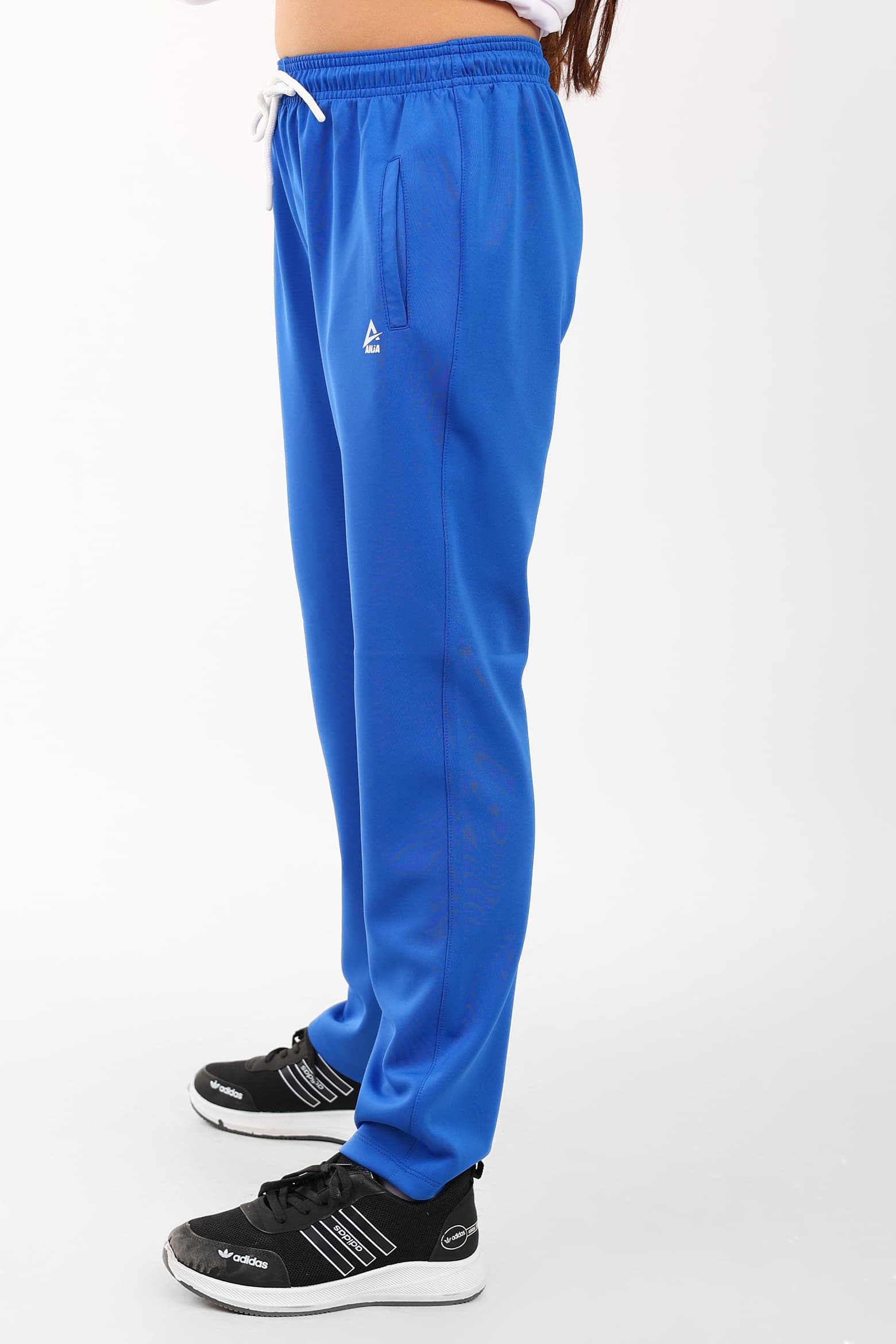 Boys Blue Athletic Track Pants Drawstring Waist Sport Joggers