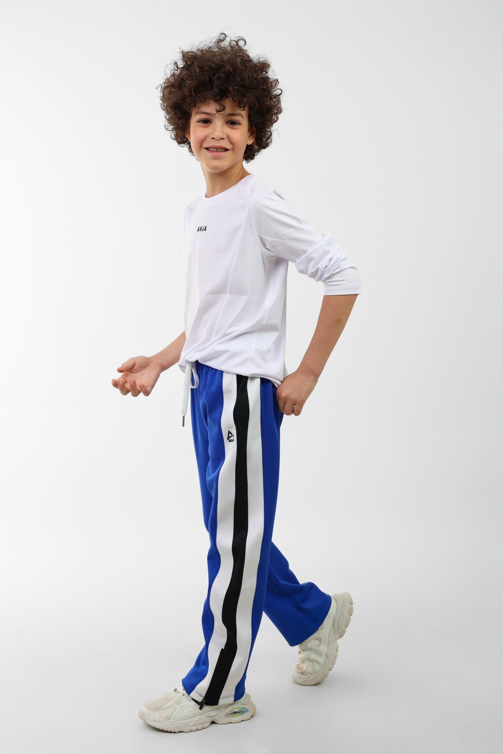 Boys White Long Sleeve Basic T shirt