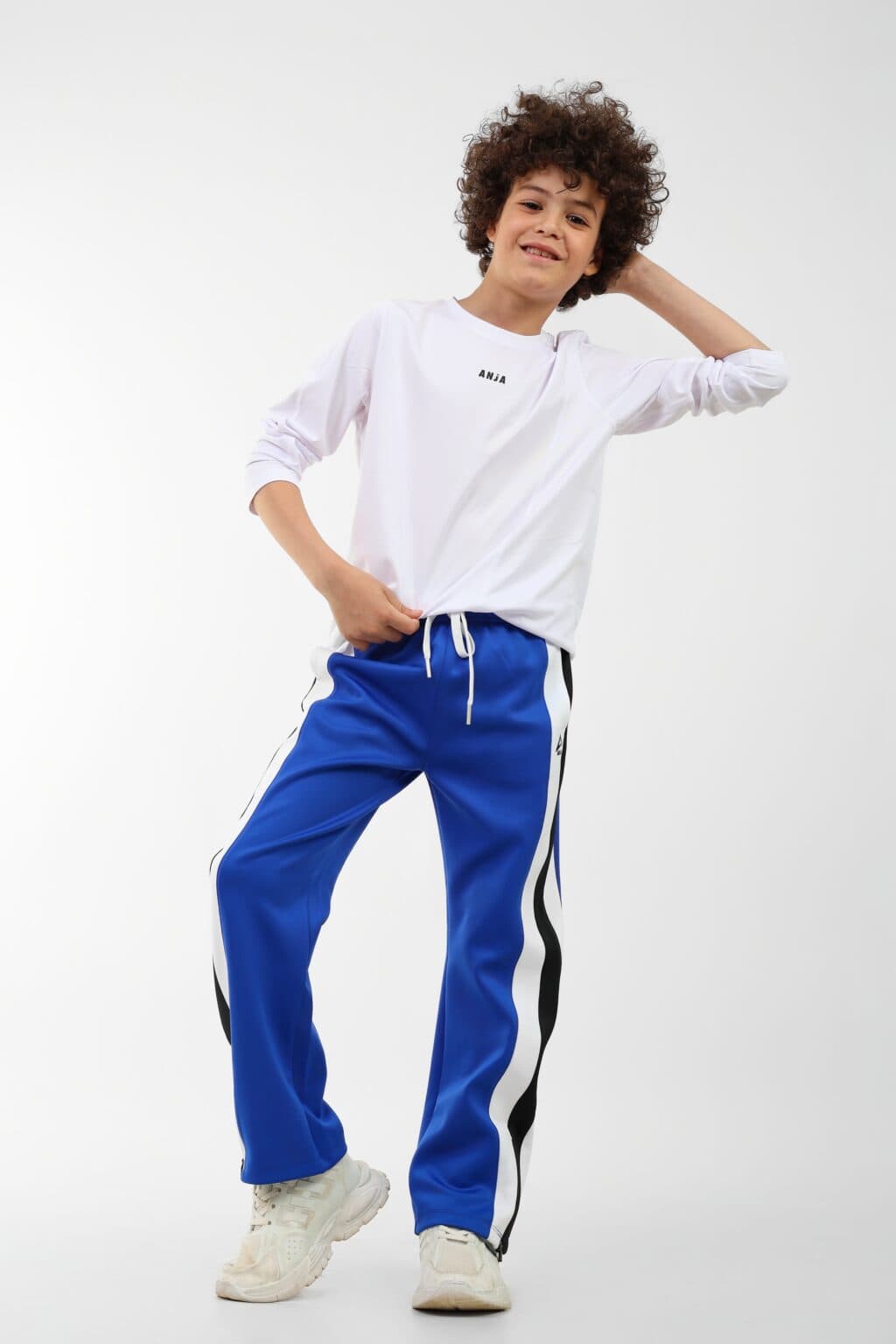 Boys White Long Sleeve Basic T shirt
