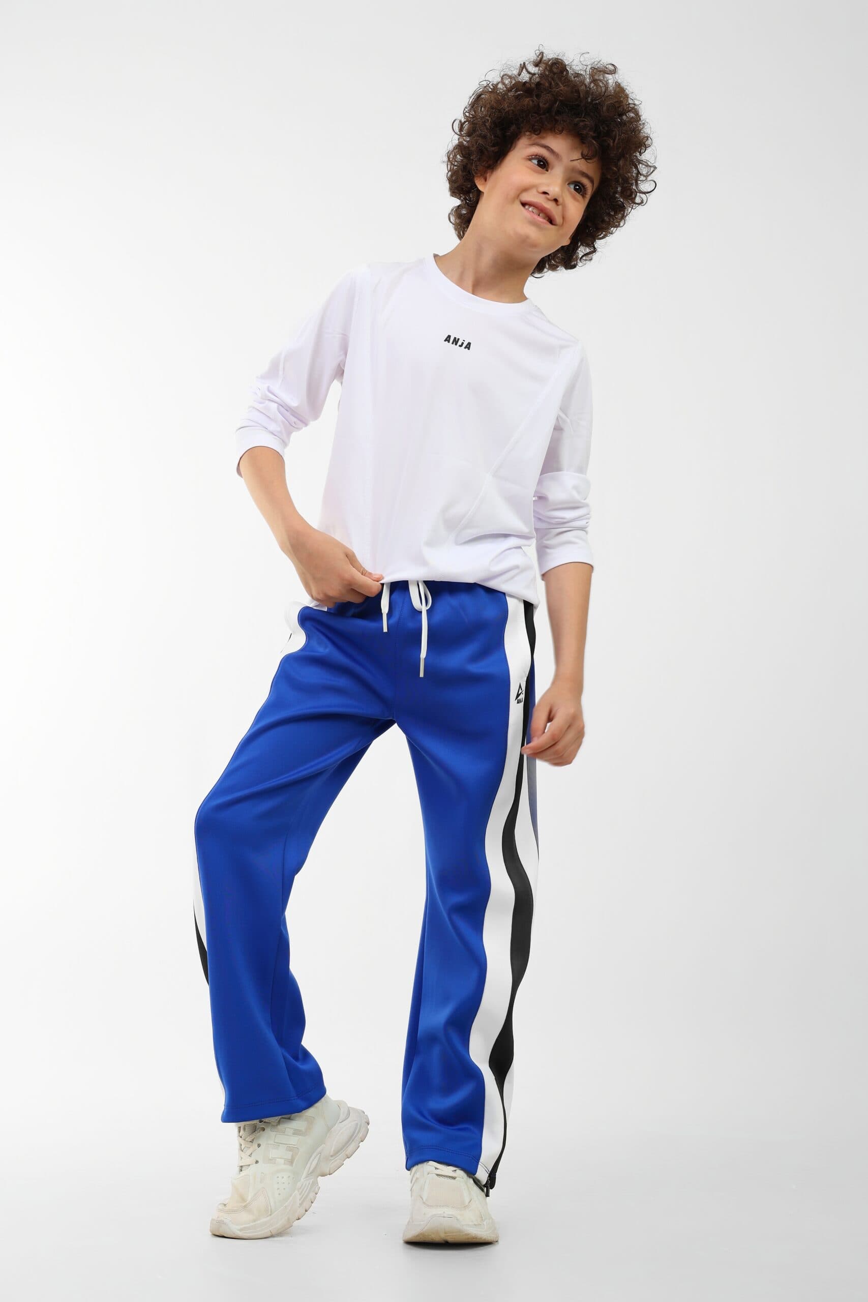 Boys White Long Sleeve Basic T shirt