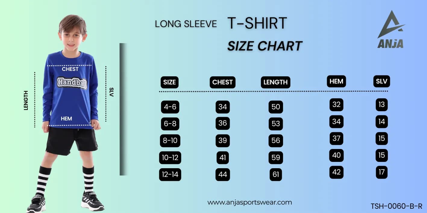 Boys Blue Handball T-shirt Breathable, Comfortable Design