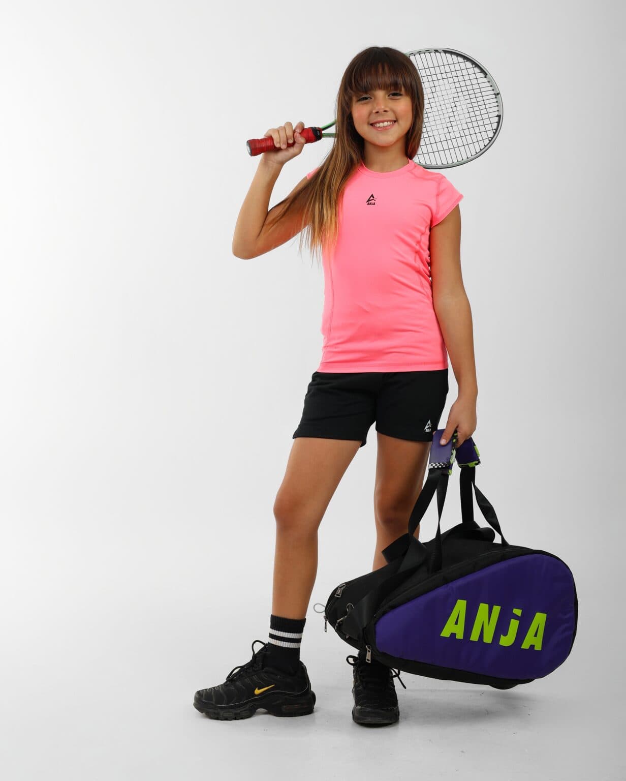Girls Pink cap sleeve Sports T-Shirt Athletic Top