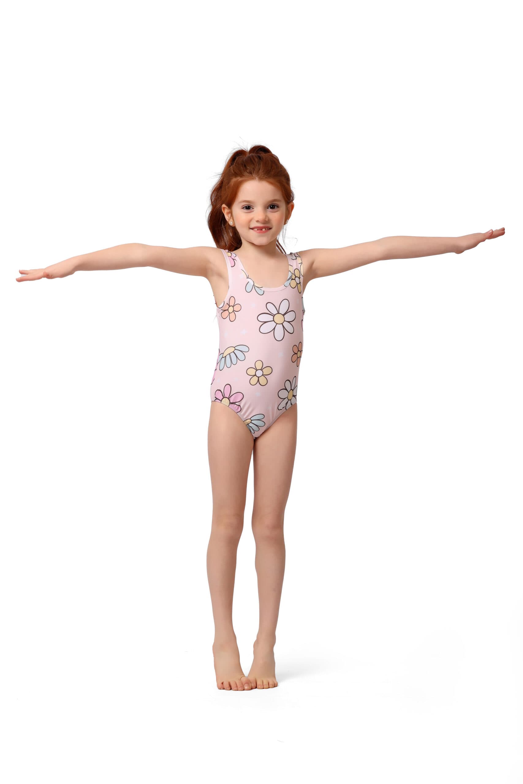 Pink Floral One-Piece Swimwear 0222-GR
