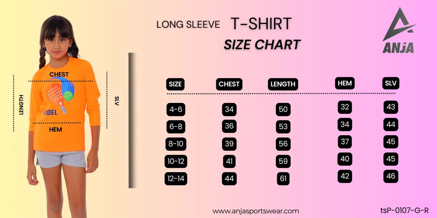Orange Padel T Shirt 0107-GR