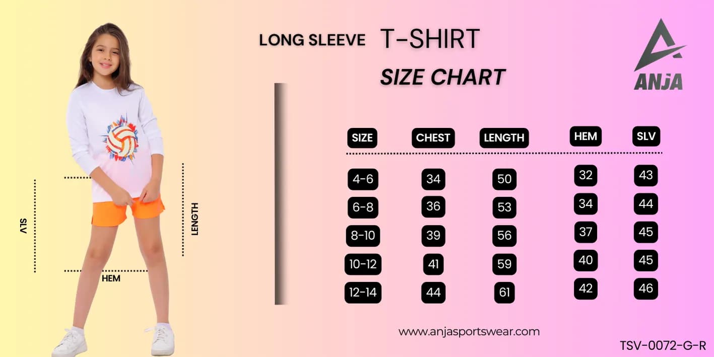 Girls White Volleyball Long-Sleeve T-shirt Breathable, Comfortable Design