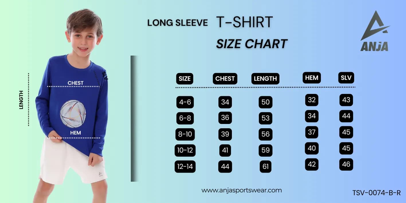 Girls Blue Volleyball Long-Sleeve T-shirt Breathable, Comfortable Design