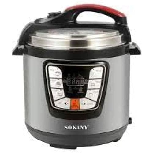 Sokany Multi Function Pressure Cooker, 6 Liters, 1000Watt, Silver - Sk-2401