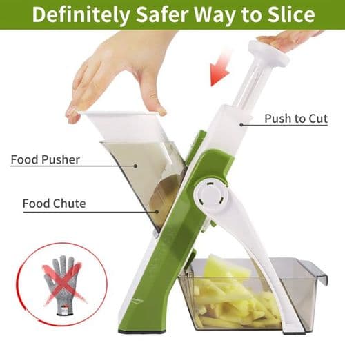 Adjustable Mandoline Slicer Safe Vegetable Slicer By ONCE FOR ALL Food Chopper V