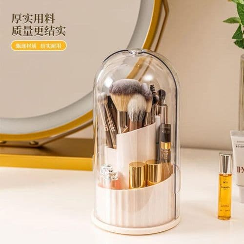 360 Rotating Makeup Brush Organizer