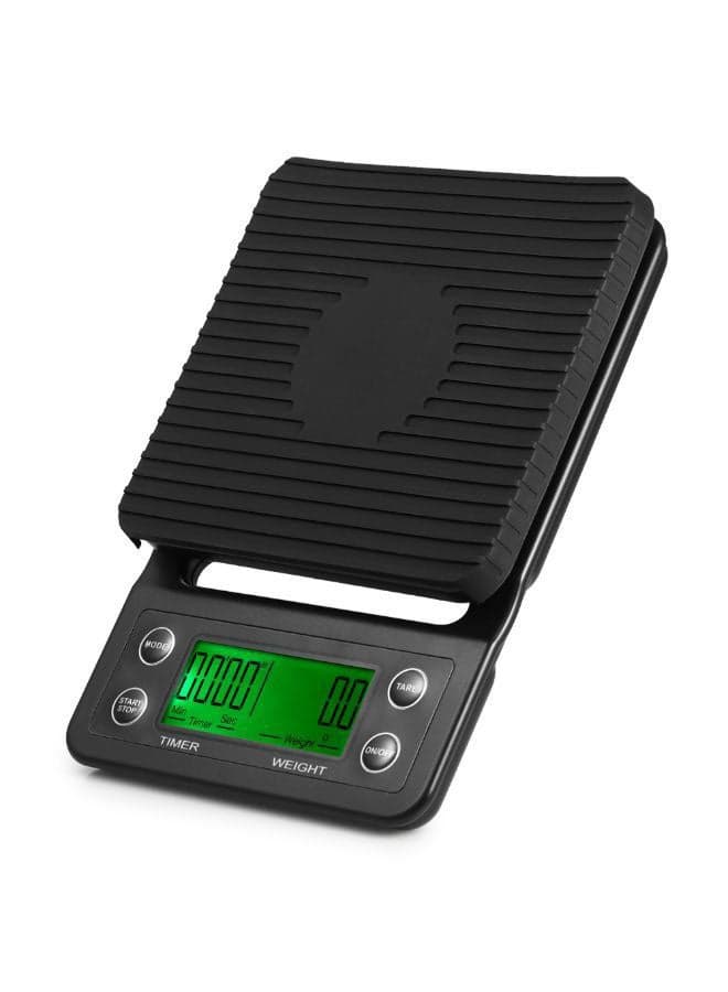 LCD Display Coffee Drip Scale Black