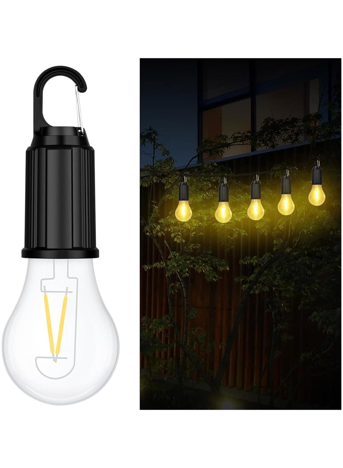 فانوس تخييم LED محمول مقاوم للماء، بثلاث مستويات سطوع قابلة للتعتيم، قابل للشحن،