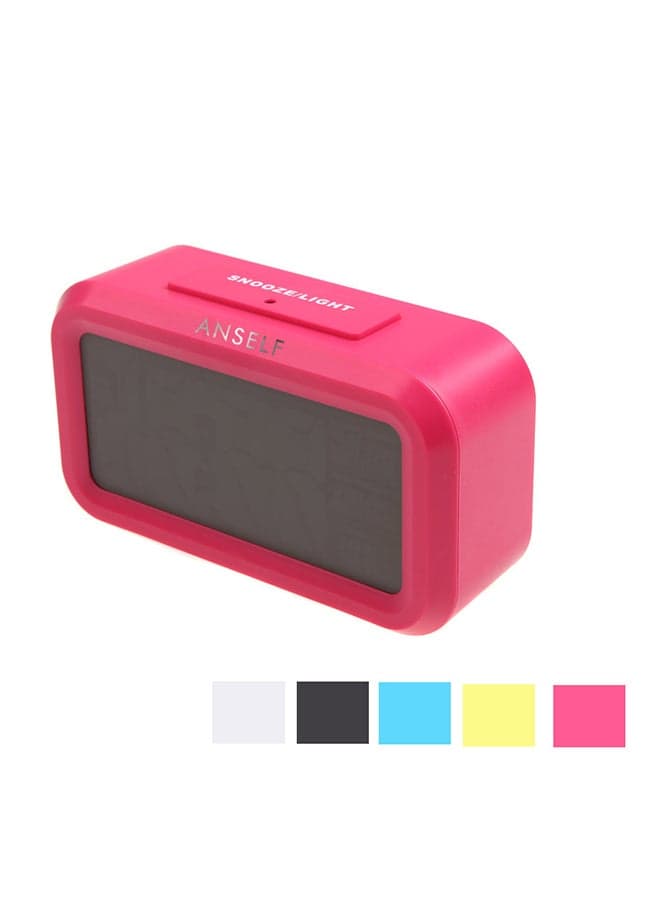 Anself LED Digital Alarm Clock Pink