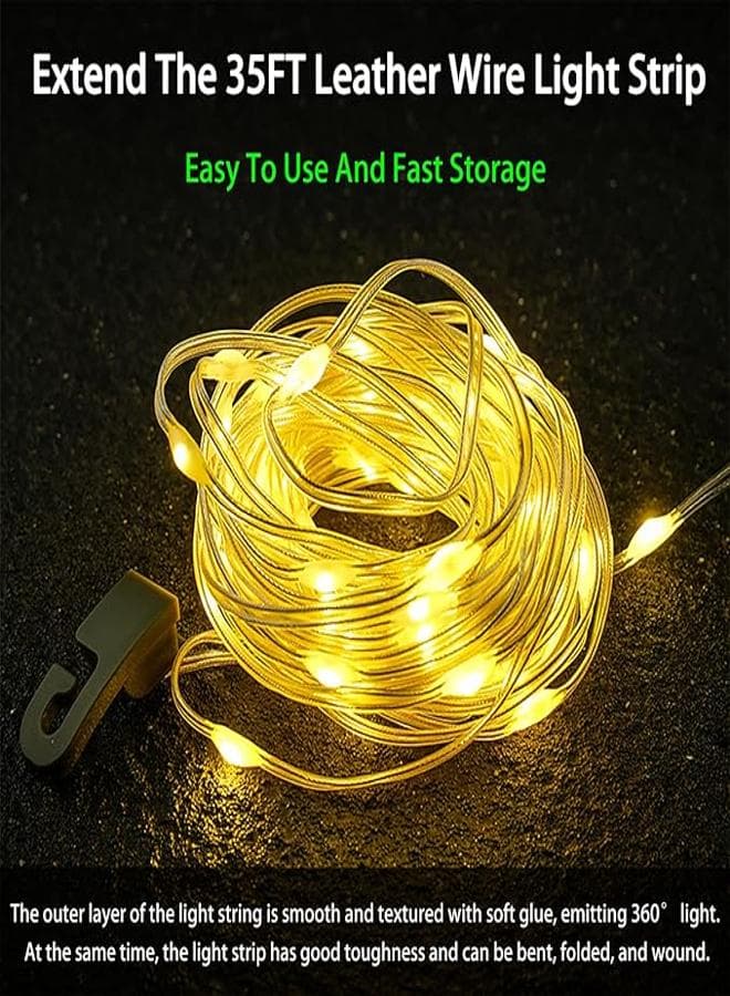 LED String Lights, USB Rechargeable Camping Lantern, 2-in-1 Portable Outdoor Lig