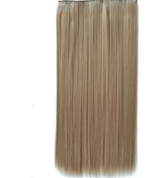 Synthetic Straight Hair Extension Heat Resistant Medium Blonde
