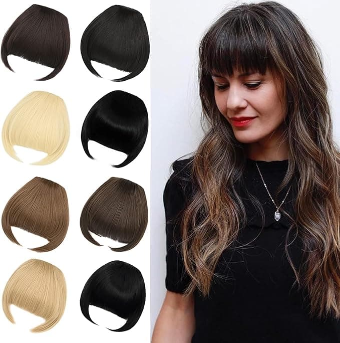 Lace Front Clip in Synthetic Hair Extension Brown