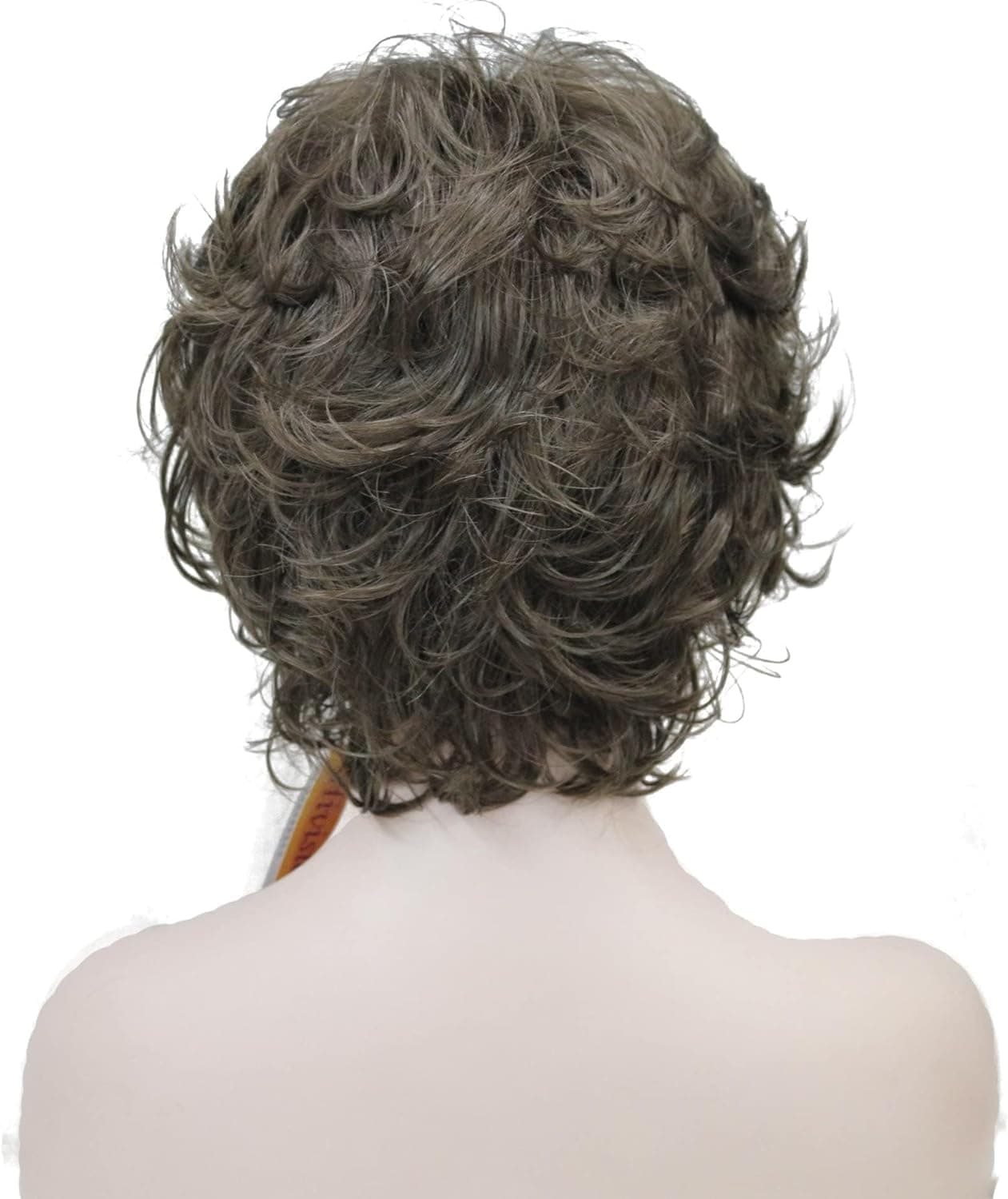 Short Curly Wig Full Synthetic Wigs for Women Medium Brown