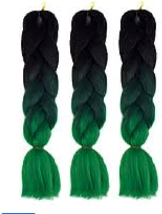 3 Pieces Braiding Hair Extensions Braiding Hair Wig Colorful Rasta Hair