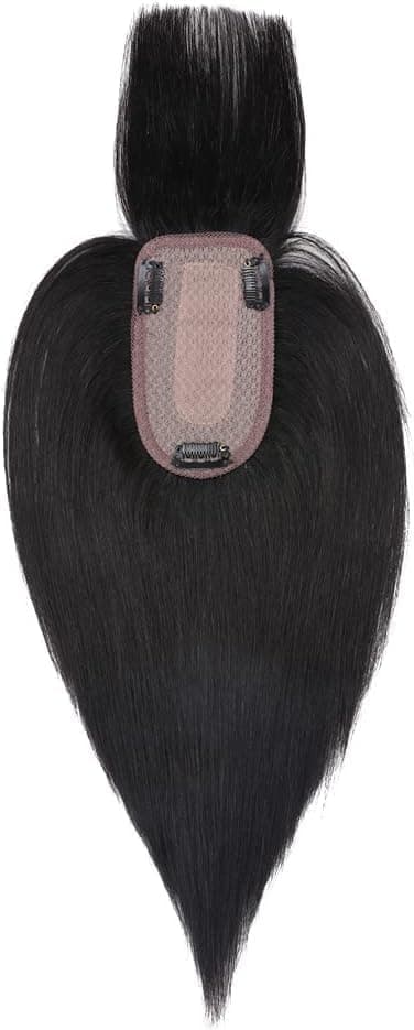 Synthetic Top Hair Extensions with Bangs Black