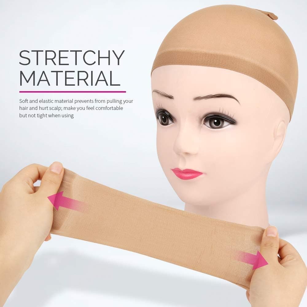 4 Pack Nylon Wig Caps, Stretchy Wig Cap for Men and Women Lightweight Wig Caps,