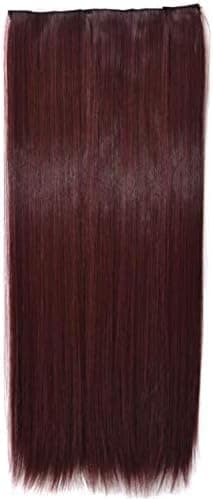 Synthetic Hair Extension Heat Resistant Burgundy Red
