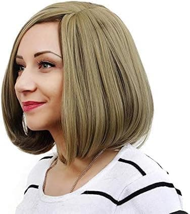 Short Wigs for Women Fluffy Pale Blonde Wigs Heat Resistant Synthetic Wigs Fashi