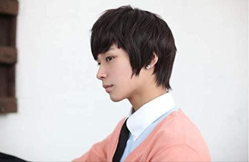 wig, synthetic thermal fiber, light hair, daily looks, dark brown for natural lo