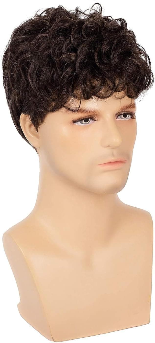 Heat resistant fiber wig, brown, suitable for all hair types. Daily looks. Solve