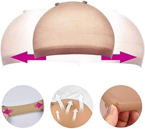12 Pieces Wig Caps Nylon Wig Caps for Wig Elastic Lace Front Wig Cap Light Brown