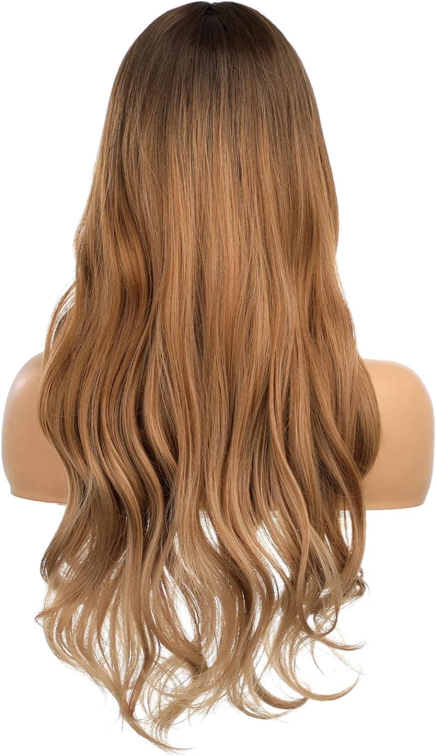 Brown Wigs for Women Long Curly Wig Heat Resistant Natural Looking Wigs with Ban