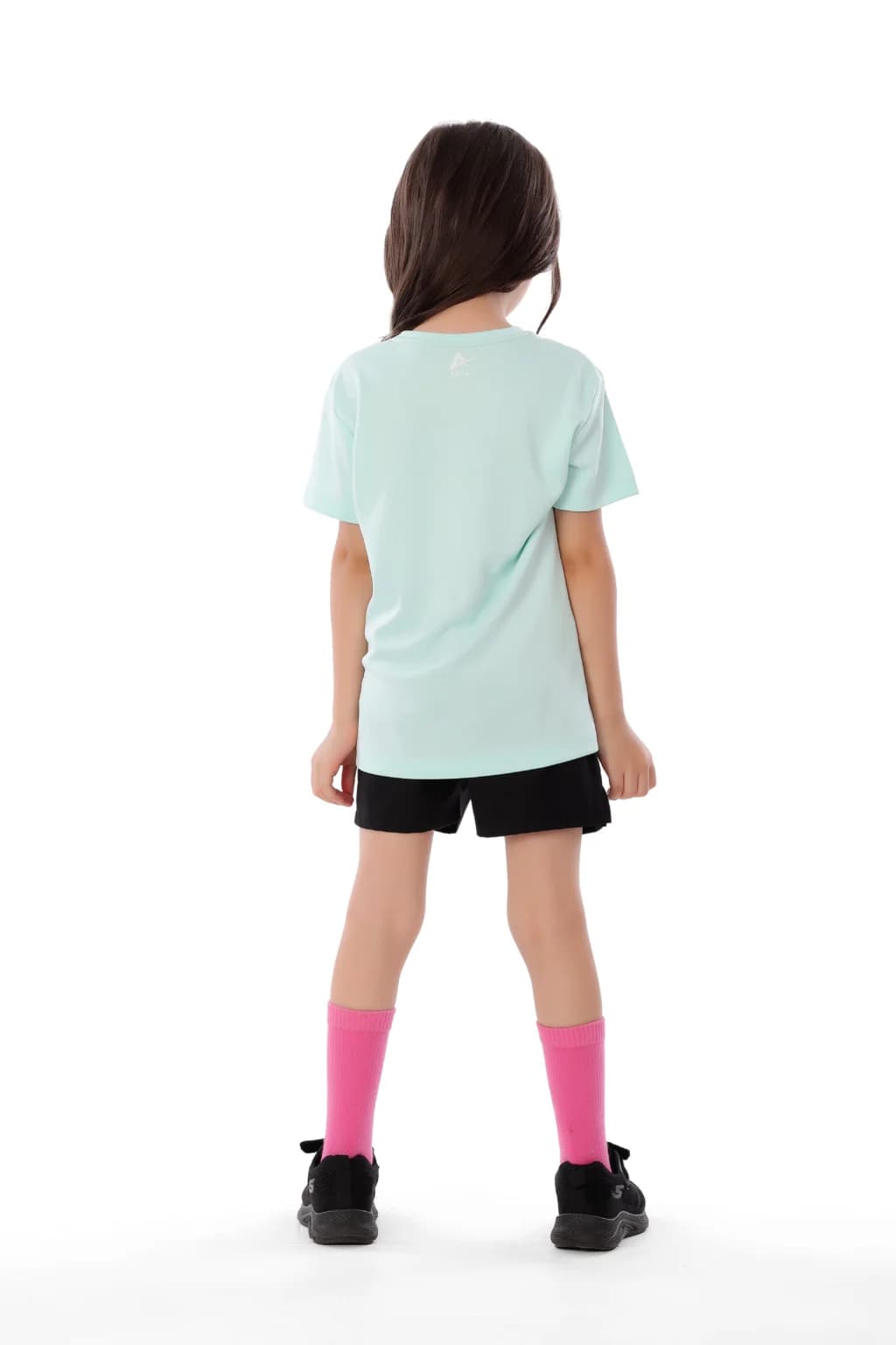 Girls Light Blue Basketball T-Shirt Comfortable, Short-Sleeve Design