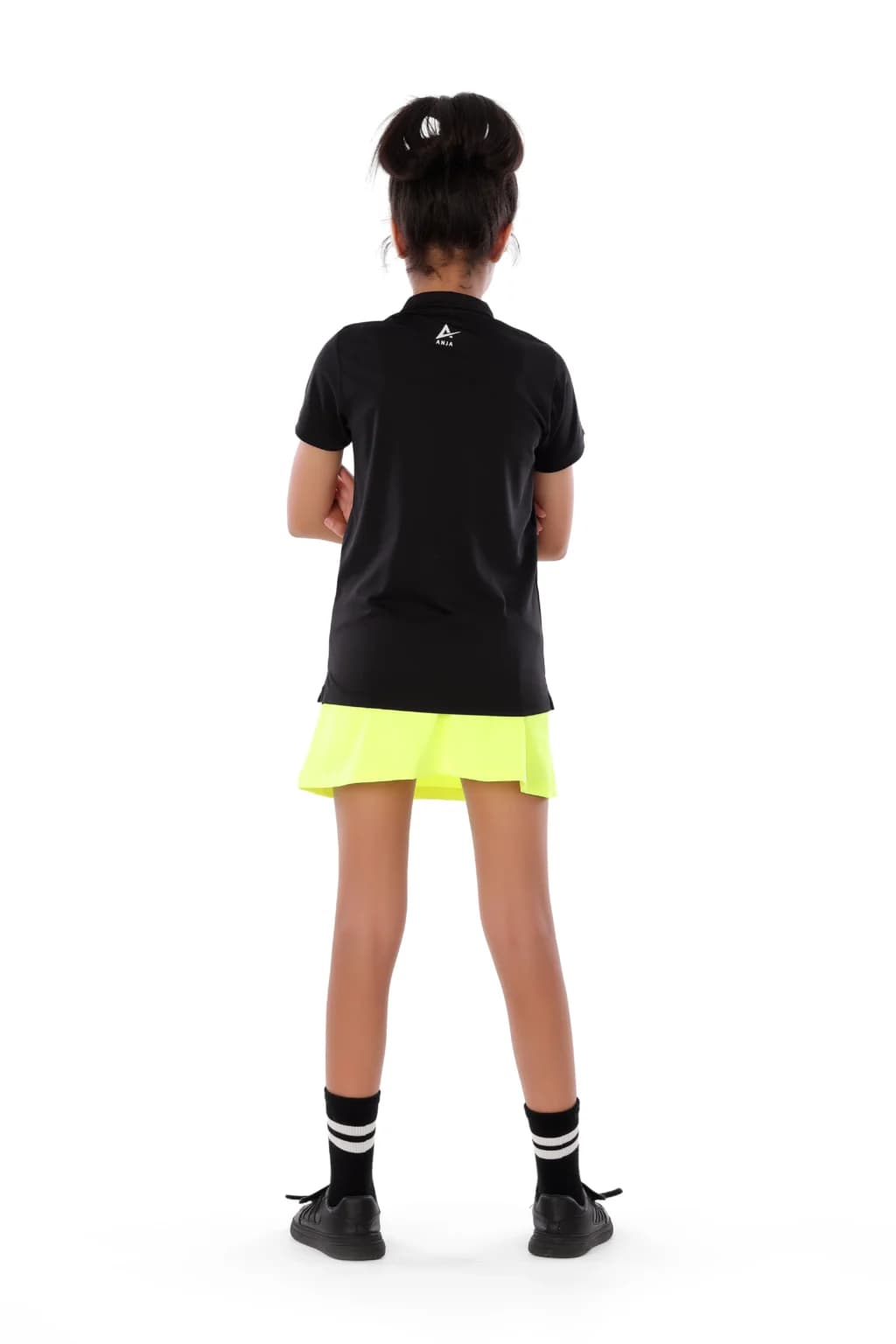 Girls Neon Yellow Squash Skirt Comfortable, Pleated Design
