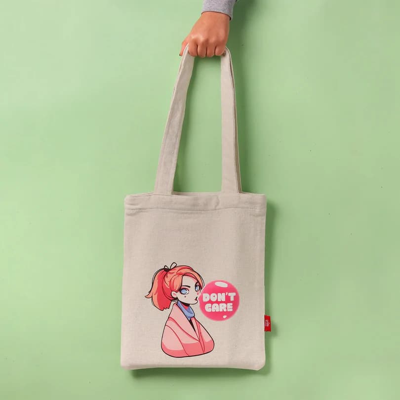 Tote Bag Dont Care Large Size