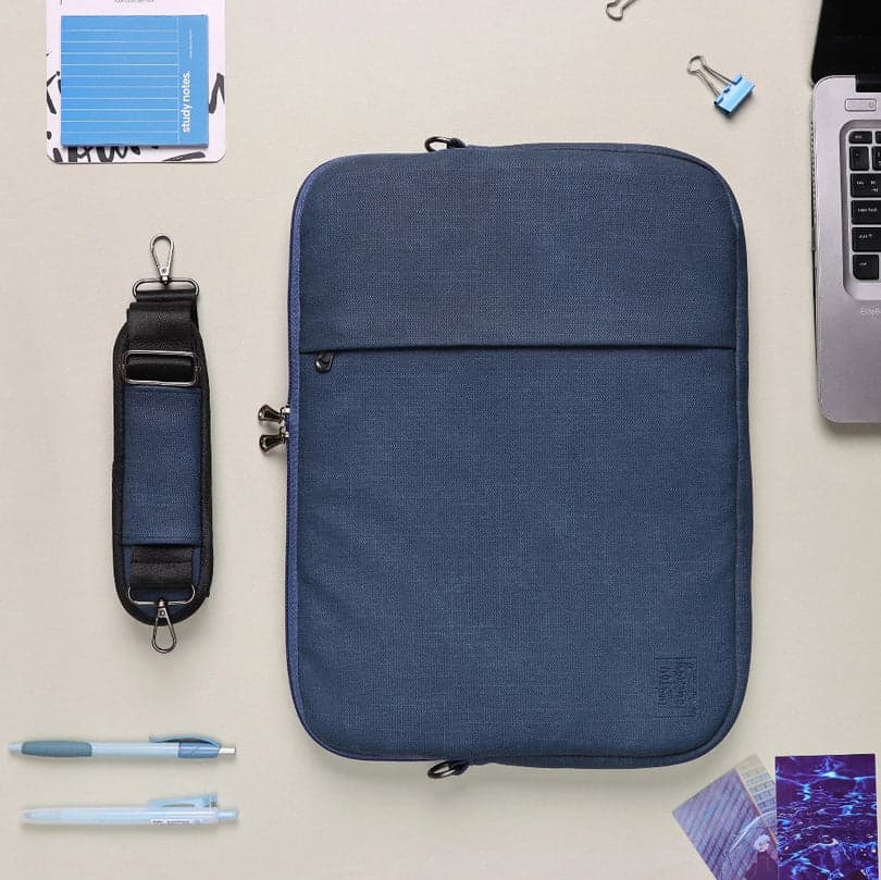Shoulder Laptop Sleeve Navy Blue