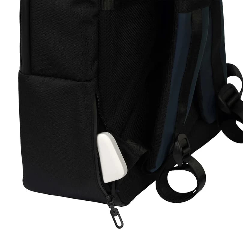 Leather Backpack Navy blue