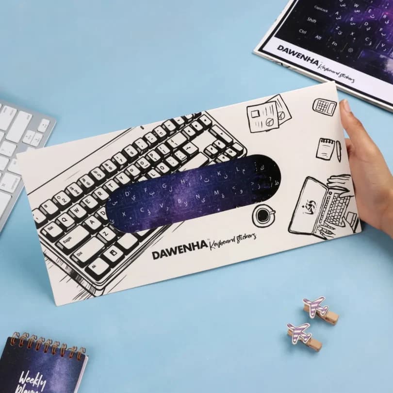 Keyboard Sticker Fireworks Galaxy