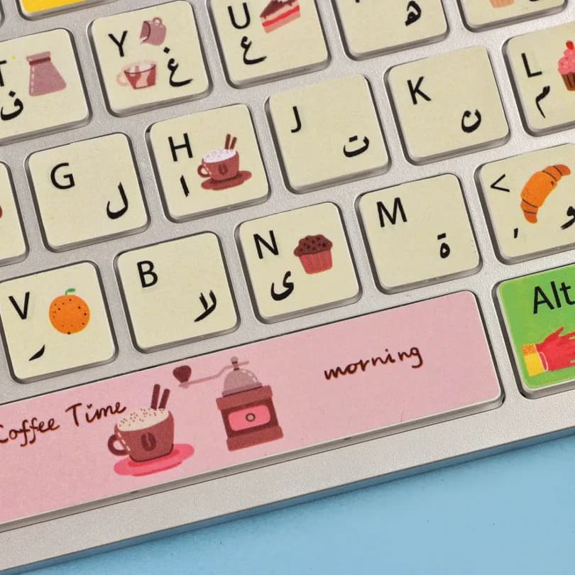 keyboard Sticker Coffee Time