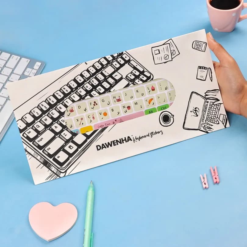 keyboard Sticker Coffee Time