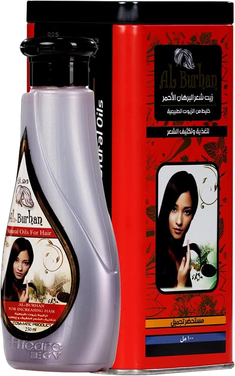 Al Burhan Hair Oil 25 Herbal Oils For Thick Hair Red 250ml