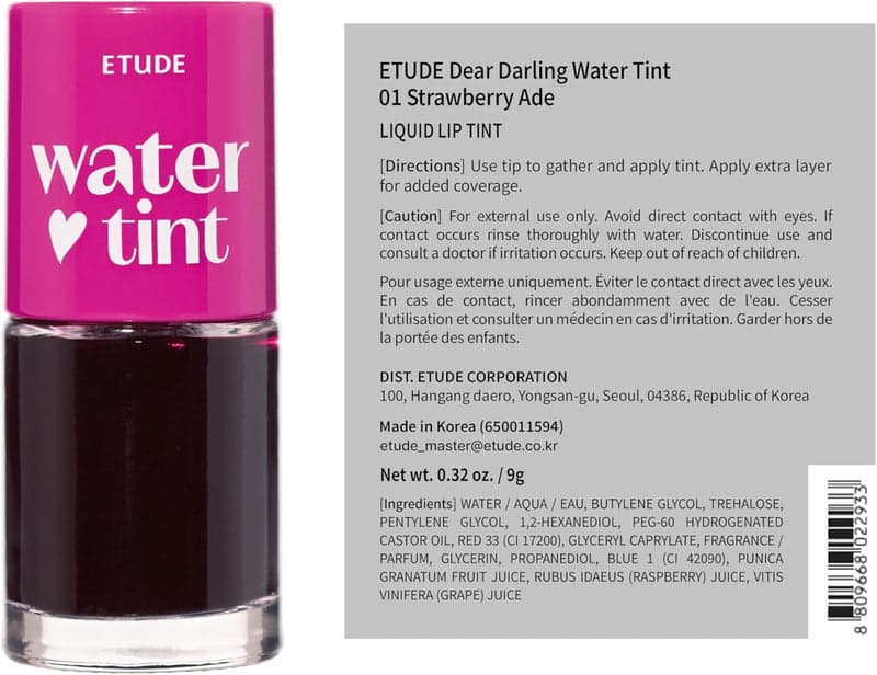 Etude House Dear Darling Water Tint 01 Strawberry