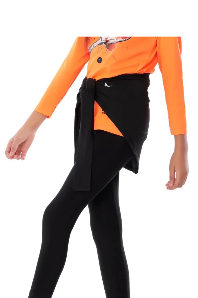 Girls Black Hip Cover Comfortable, Stretchy Fabric